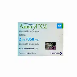 Farmacias YZA Amaryl xm 2mg/850mg 16 tabs oferta