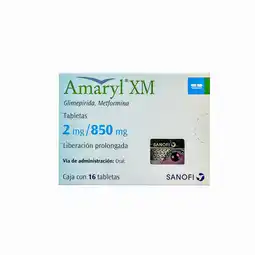 Farmacias YZA Amaryl xm 2mg/850mg 16 tabs oferta