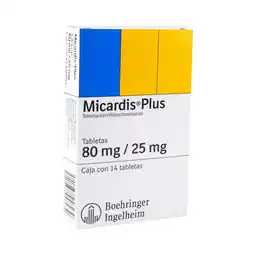 Farmacias YZA Micardis plus 80mg/25mg 14 tabs oferta