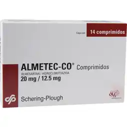 Farmacias YZA Almetec co 20mg/12.5mg 14 comp oferta