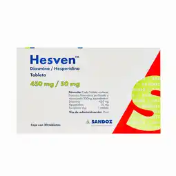 Farmacias YZA Hesven 450mg/50mg 20 tabs oferta