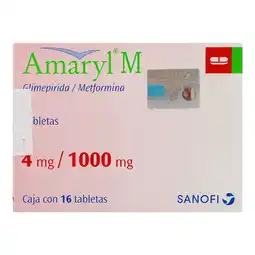 Farmacias YZA Amaryl m 4mg/1000mg 16 tabs oferta