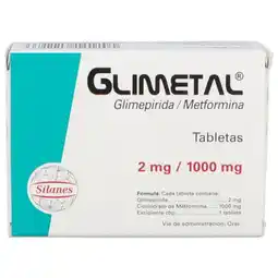 Farmacias YZA Glimetal lex 850mg/2mg 16 tabs oferta