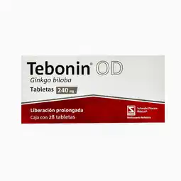 Farmacias YZA Tebonin od liberacion prol 240mg 28 tabs oferta