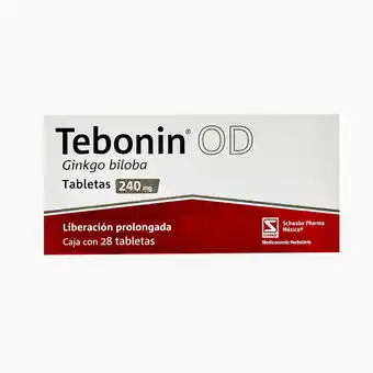 Farmacias YZA Tebonin od liberacion prol 240mg 28 tabs oferta