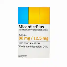 Farmacias YZA Micardis plus 80mg/12.5mg 14 tabs oferta