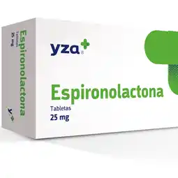 Farmacias YZA Yza espironolactona 25mg 20 tabs oferta