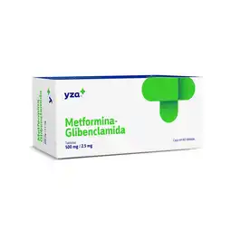 Farmacias YZA Yza metfor/gliben 500mg/2.5mg 60 tabs oferta