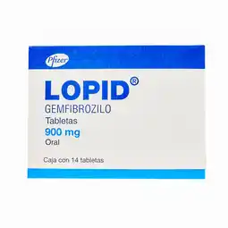 Farmacias YZA Lopid 900mg 14 tabs oferta