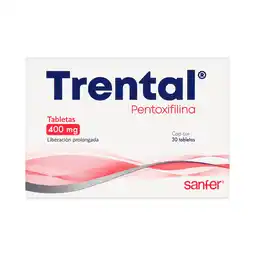 Farmacias YZA Trental 400mg 30 gra oferta