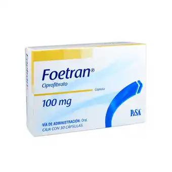 Farmacias YZA Foetran 100mg 30 caps oferta