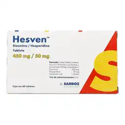 Farmacias YZA Hesven 450mg/50mg 60 tabs oferta