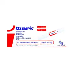 Farmacias YZA Ozempic solución inyectable 1.34 mg/ ml 0.25 mg - 0.50 mg /dosis oferta