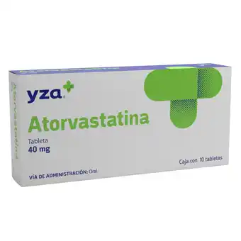 Farmacias YZA Yza atorvastatina 40mg 10 tabs oferta