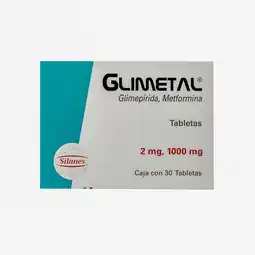 Farmacias YZA Glimetal 2mg/1000mg 30 tabs oferta