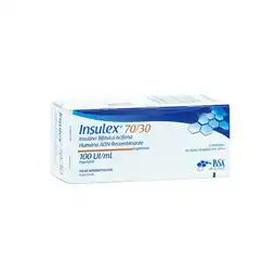 Farmacias YZA Insulex 70/30 100ui/ml 1 amp x 10ml oferta