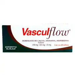 Farmacias YZA Vasculflow 250mg/225mg/25mg 20 tabs oferta