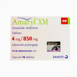 Farmacias YZA Amaryl xm 4mg/850mg 16 tabs oferta