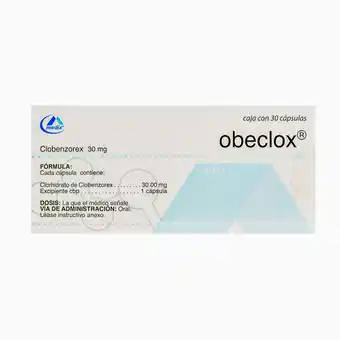 Farmacias YZA Obeclox 30mg 30 caps oferta