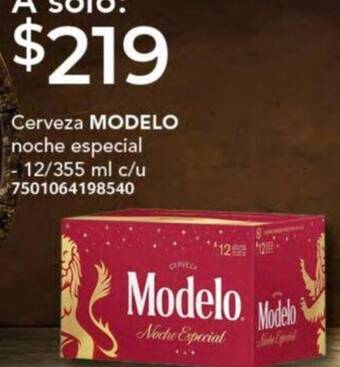 City Club Cerveza MODELO noche especial 12/355 ml oferta