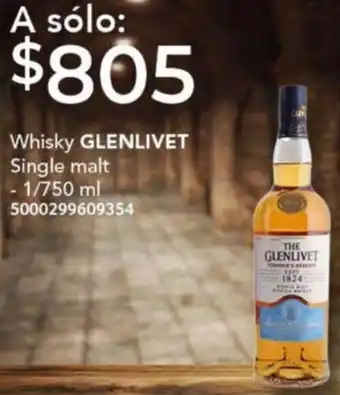 City Club Whisky GLENLIVET Single malt 1/750ml oferta