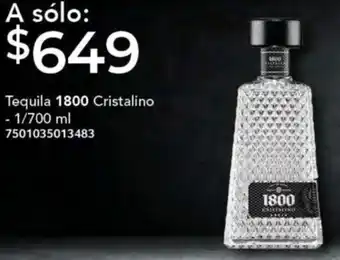 Tequila 1800 Cristalino 1/700 ml
