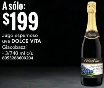 Jugo espumoso uva DOLCE VITA Giacobazzi 3/740ml
