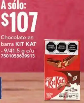 City Club KIT KAT Chocolate en barra 9/41.5g oferta