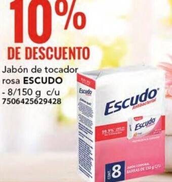 City Club ESCUDO Jabón de tocador rosa 8/150g oferta