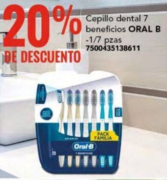 City Club ORAL B Cepillo dental 7 beneficios 1/7pzas oferta