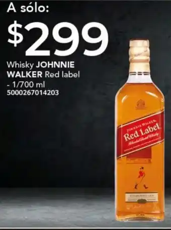 City Club JOHNNIE WALKER Whisky Red label 1/700ml oferta