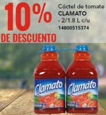 City Club CLAMATO Cóctel de tomate 2/1.8L oferta