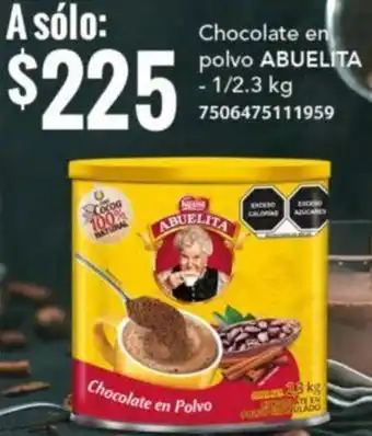 City Club ABUELITA Chocolate en polvo 1/2.3kg oferta