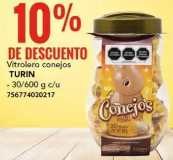 City Club TURIN Vitrolero conejos 30/600g oferta