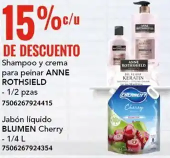 ANNE ROTHSIELD Shampoo y crema para peinar 1/2 pzas