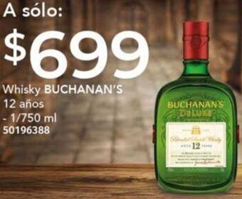 City Club BUCHANAN'S Whisky 12 años 1/750ml oferta