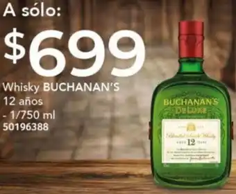 City Club BUCHANAN'S Whisky 12 años 1/750ml oferta