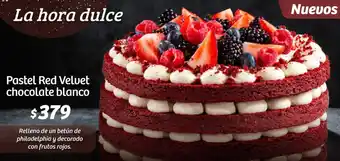 Pastel Red Velvet chocolate blanco