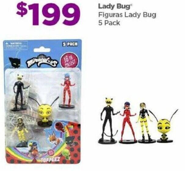 Pack 5 cheap figuras ladybug