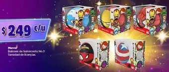 Bodega Aurrerá Marvel Balones de baloncesto No.3 variedad de licencias oferta