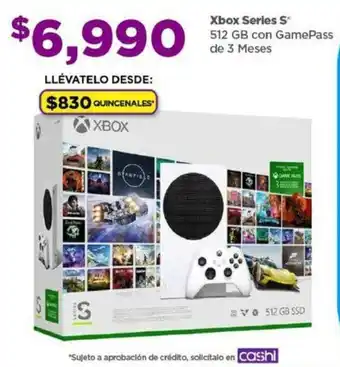 Bodega Aurrerá Xbox Series S 512 GB con GamePass de 3 Meses oferta