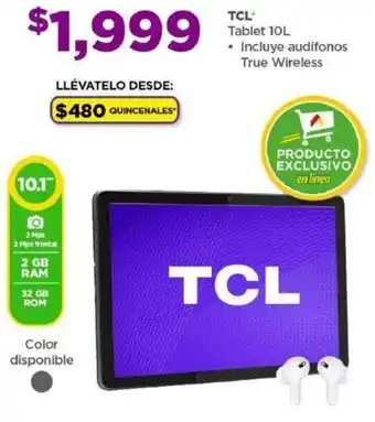 Bodega Aurrerá TCL Tablet 10L oferta