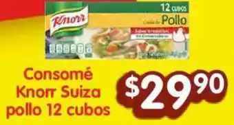 Soriana Híper Consomé Knorr Suiza pollo 12 cubos oferta