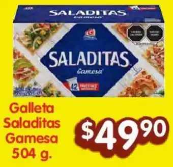 Soriana Híper Galleta Saladitas Gamesa 504g oferta