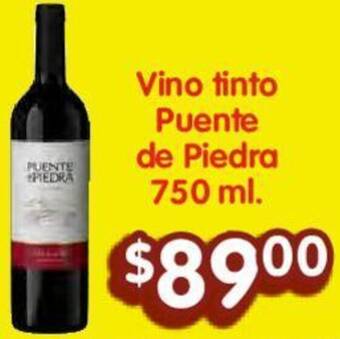 Soriana Híper Vino tinto Puente de Piedra 750ml oferta
