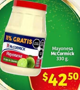 Soriana Híper Mayonesa McCormick 330g oferta