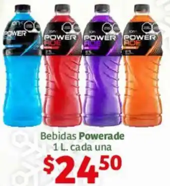 Soriana Híper Bebidas Powerade 1L cada una oferta