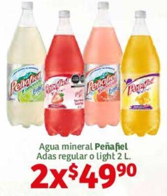 Soriana Híper Agua mineral Peñafiel Adas regular o light 2x2L oferta