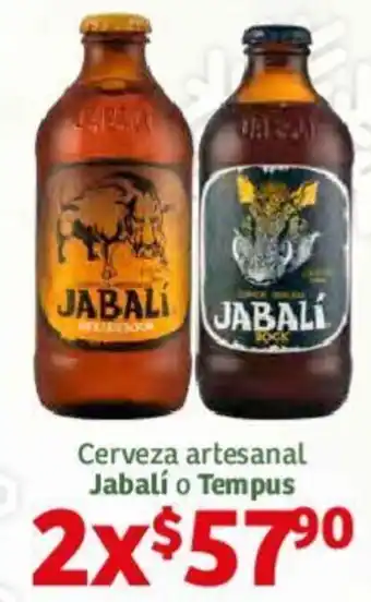 Cerveza artesanal Jabalí o Tempus