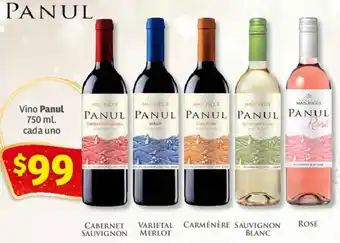 Soriana Híper Vino Panul 750 ml oferta
